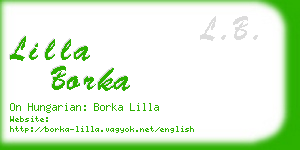 lilla borka business card